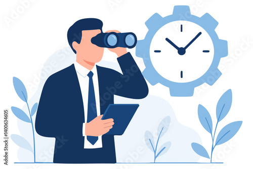 Business Vision and Time Management Concept