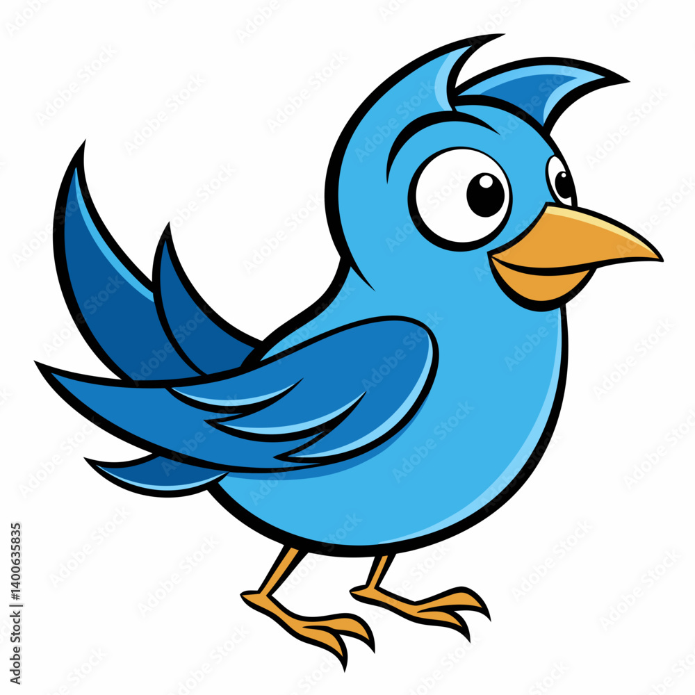 Fototapeta premium blue bird singing