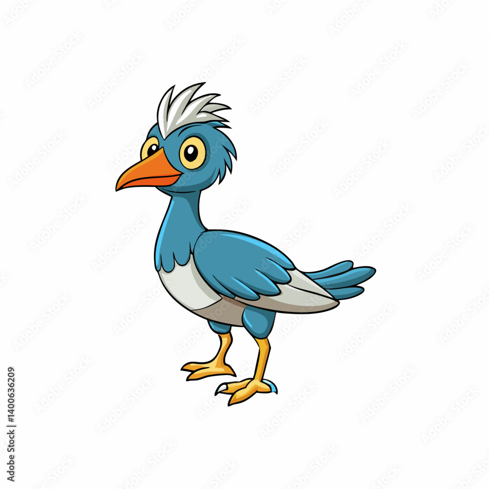 Obraz premium blue bird cartoon