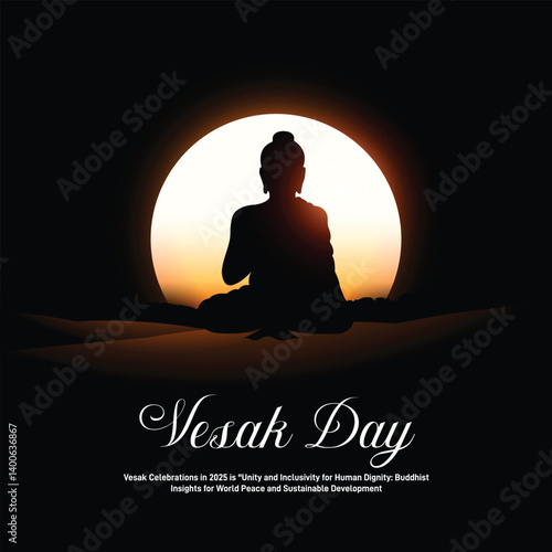 Happy Vesak Day. Vesak day creative poster, banner, social media post, postcard, background, backdrop, greetings card, template, web banner, cover design etc. Happy Buddha Purnima.