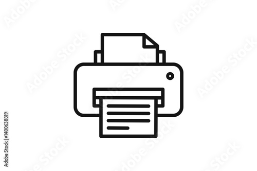 Printer outline vector icon
