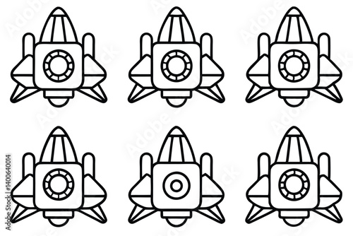 ultracarrier prime line art concept of advanced intergalactic cargo vessel