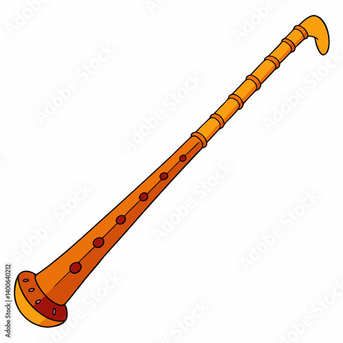 flute isolated on white background