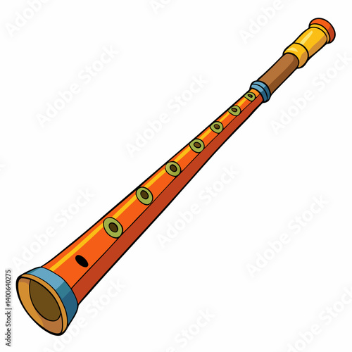 flute isolated on white background