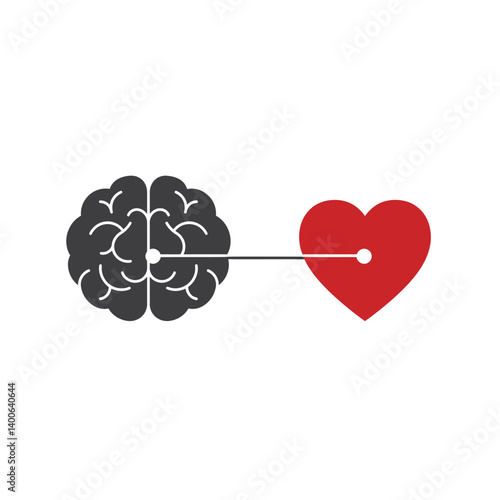 Heart And Brain Connection Illustrating Emotional Intelligence And Rational Thinking