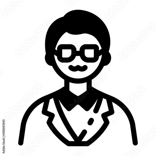 cA linear style icon of a professor 
