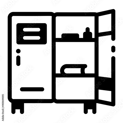 A linear style icon of a school locker 
