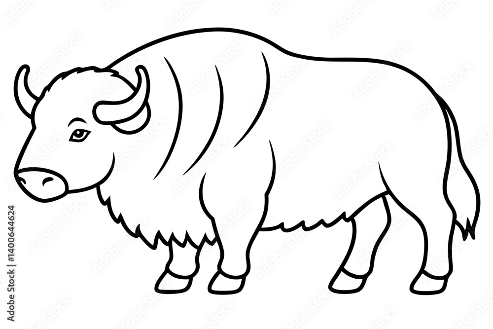 Musk Ox Outline Design Musk Ox Outline Design