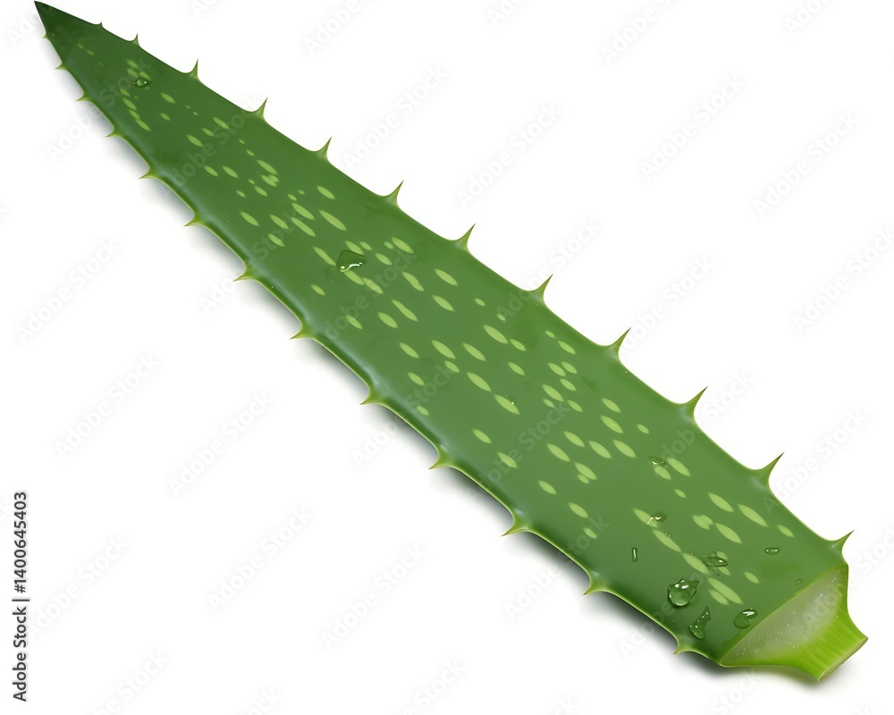 Naklejka premium Aloe Vera Leaf, Isolated