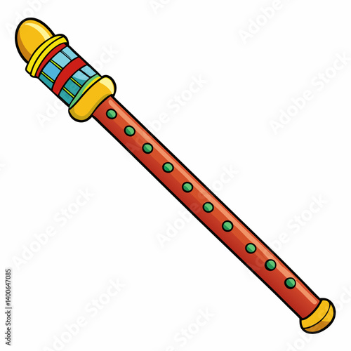 flute isolated on white background