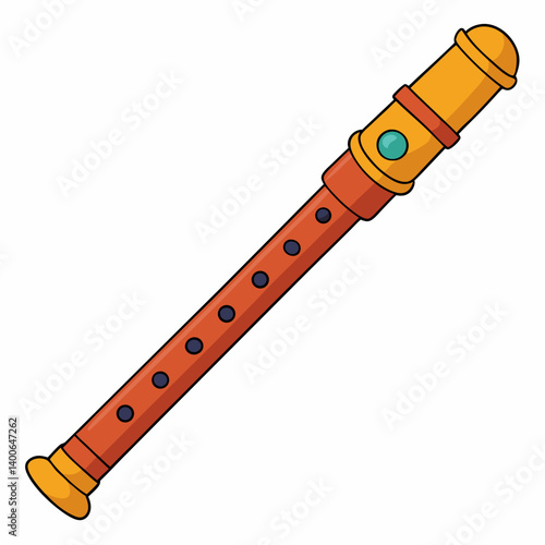 flute isolated on white background