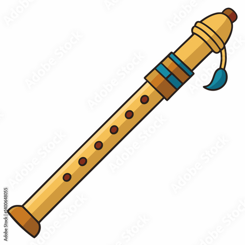 flute isolated on white background