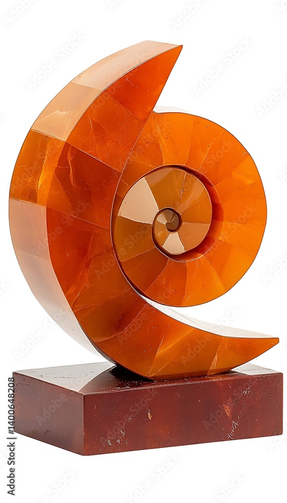 Amber Spiral Sculpture