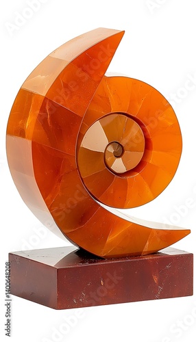 Amber Spiral Sculpture