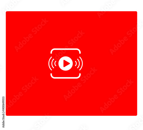 Live streaming icon. Video live broadcasting for blog, television, movies, shows, news and various video content. Live streaming red buttons stock vector, symbol illustration64.ai
