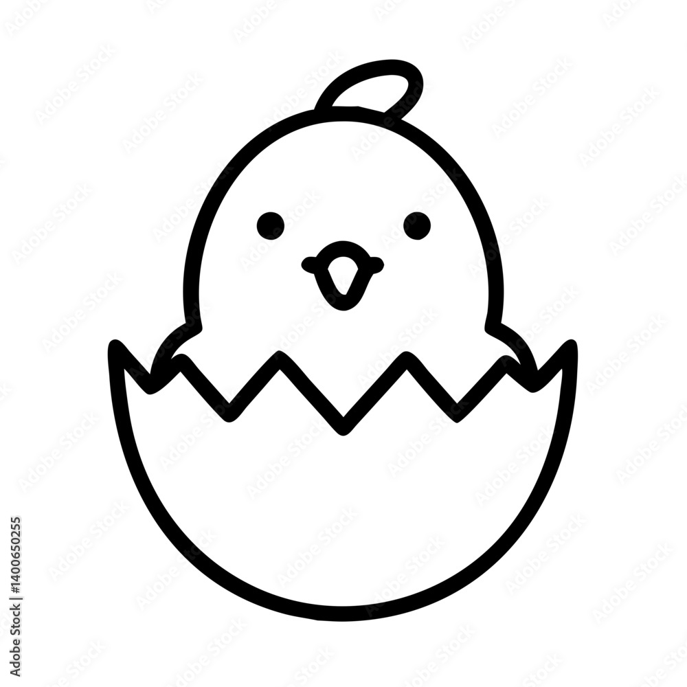Cute baby chick hatching from egg vector illustration easter spring animal poultry design icon 90 Cute baby chick hatching from egg vector illustration easter spring animal poultry design icon 90