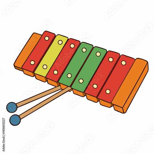 xylophone isolated on white