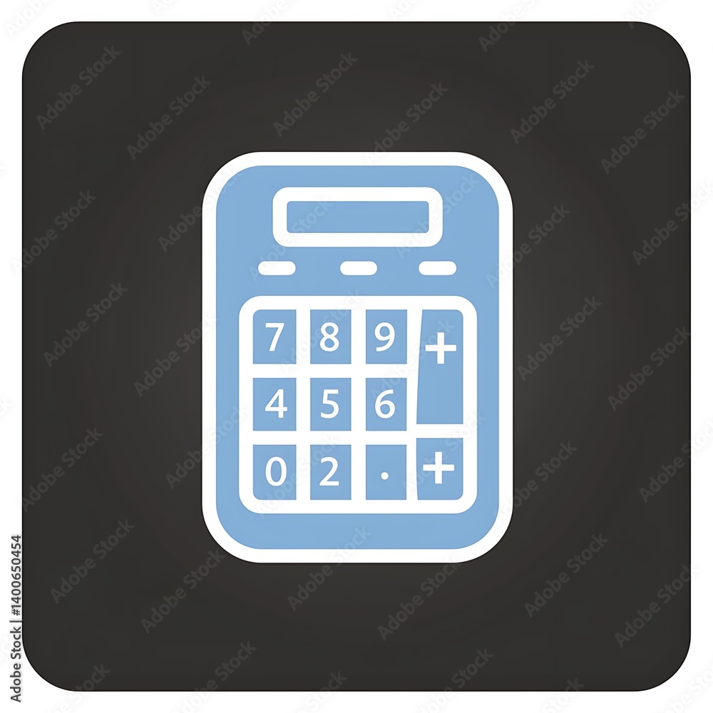 Calculator Icon on Dark Background Calculator Icon on Dark Background