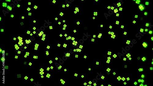 Four-leaf clover loop background material