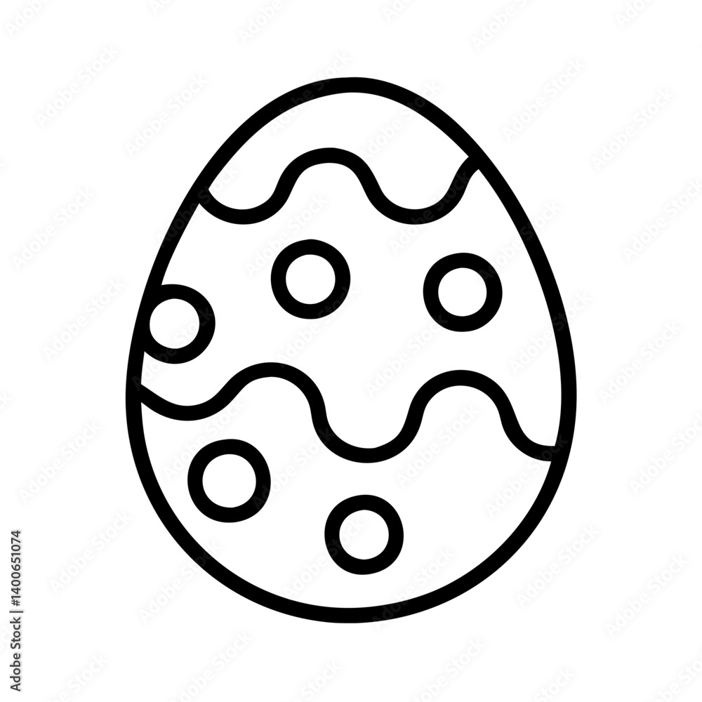 Easter egg outline vector illustration for easter holiday celebration and decoration design Easter egg outline vector illustration for easter holiday celebration and decoration design