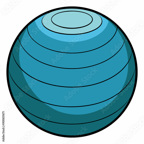 vector illustration of a blue ball
