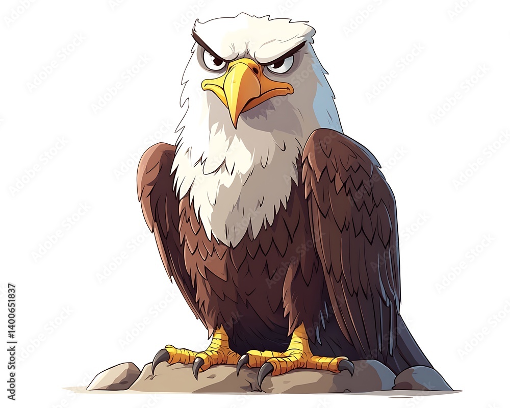 Angry Bald Eagle Cartoon