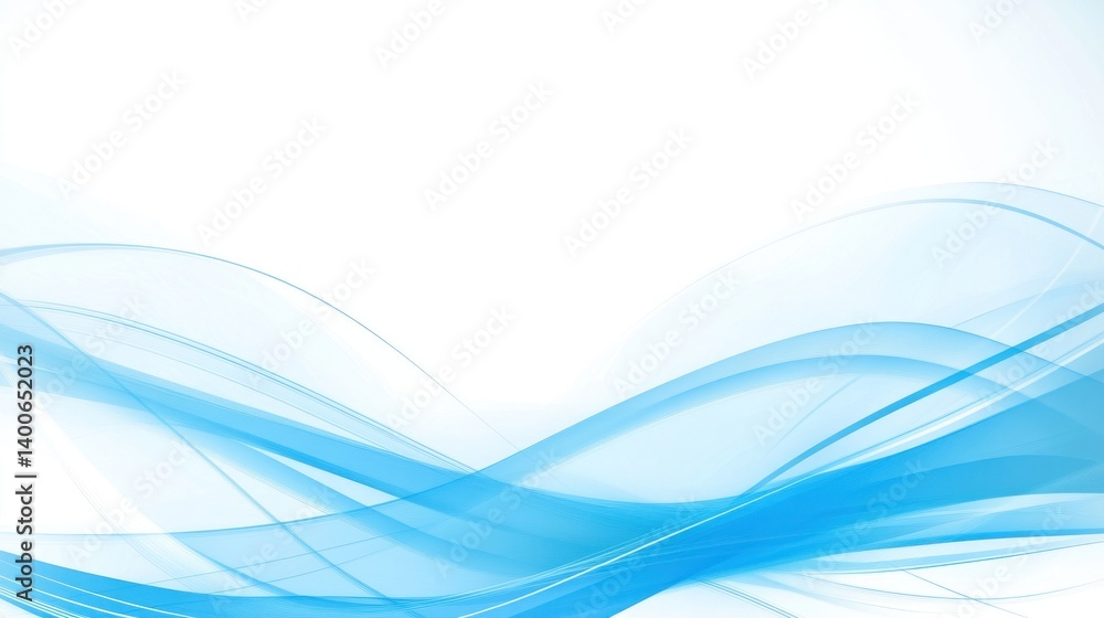 Abstract light blue wave design on white background. Abstract light blue wave design on white background.