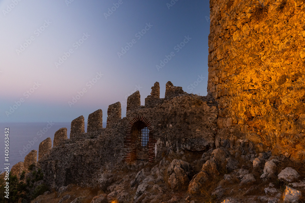 Alanya Kale fortress exterior, Turkey. It was built in the 13th century
