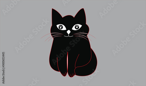 Cat emoji icon vector image.