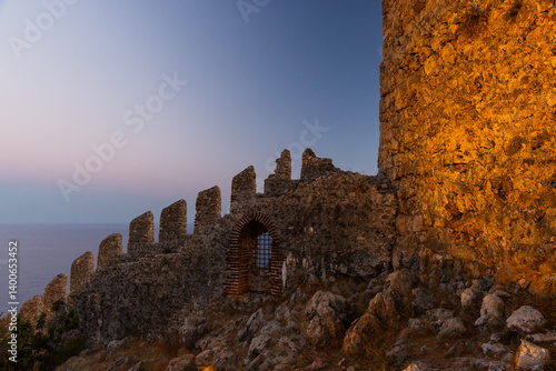 Obraz na płótnie Alanya Kale fortress exterior, Turkey. It was built in the 13th century w salonie