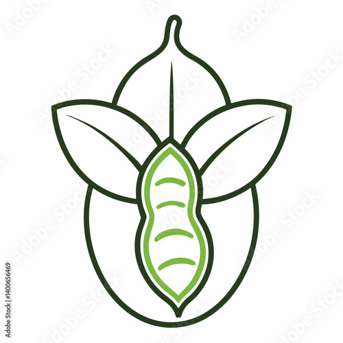 Buck-bean outline icon on white background