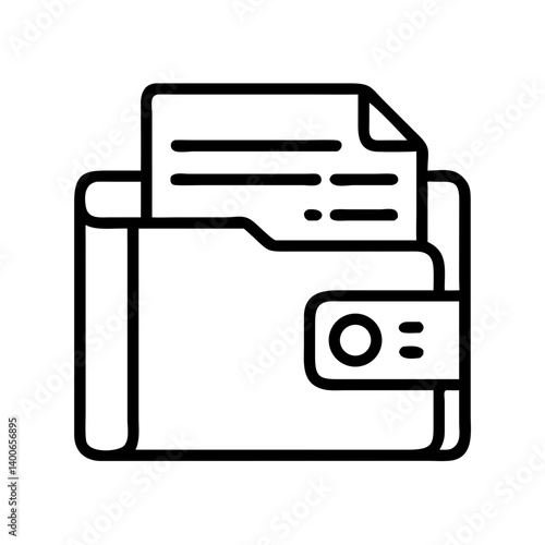Folder Containing Payment Receipt Icon Design