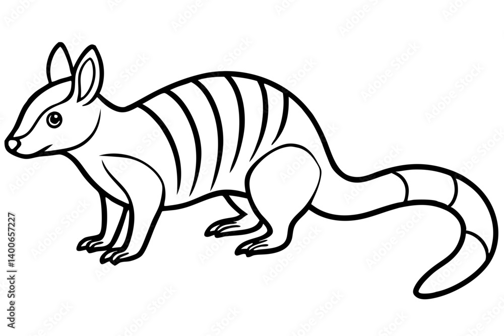 Fototapeta premium Numbat Outline Vector
