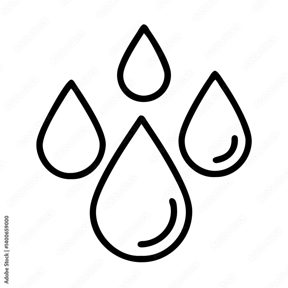 Water drops vector illustration for hydration theme and liquid concept design element idea Water drops vector illustration for hydration theme and liquid concept design element idea