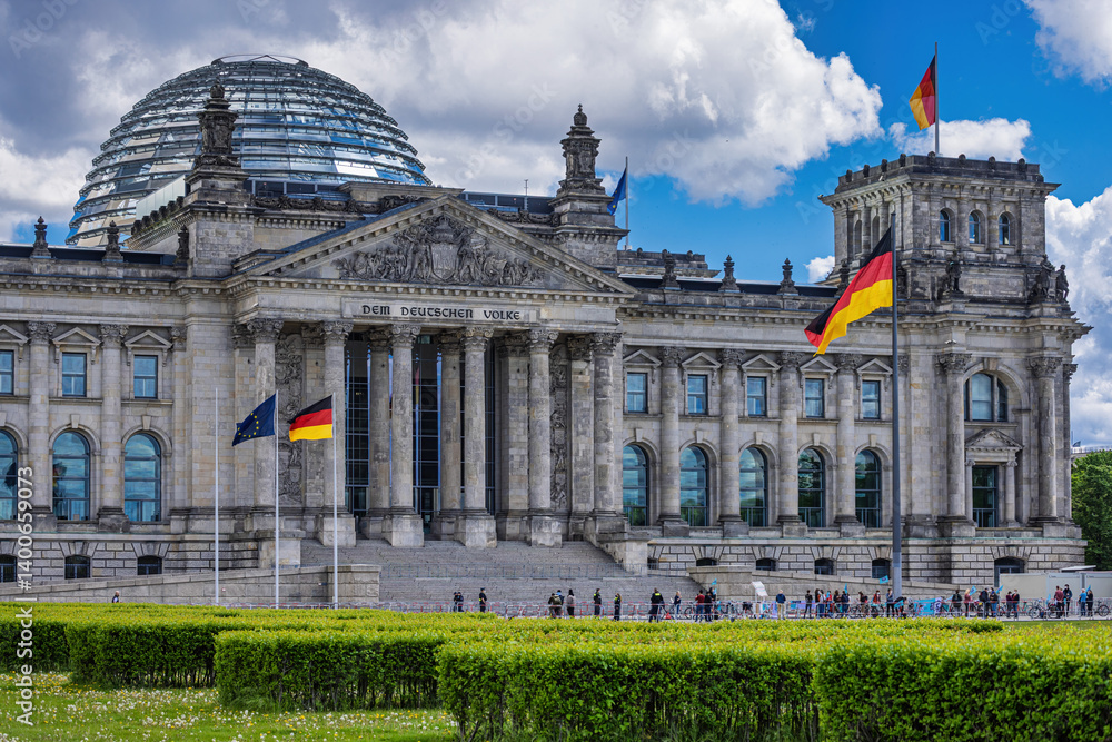 Naklejka premium The Reichtstag Parliament building in Berlin, Germany