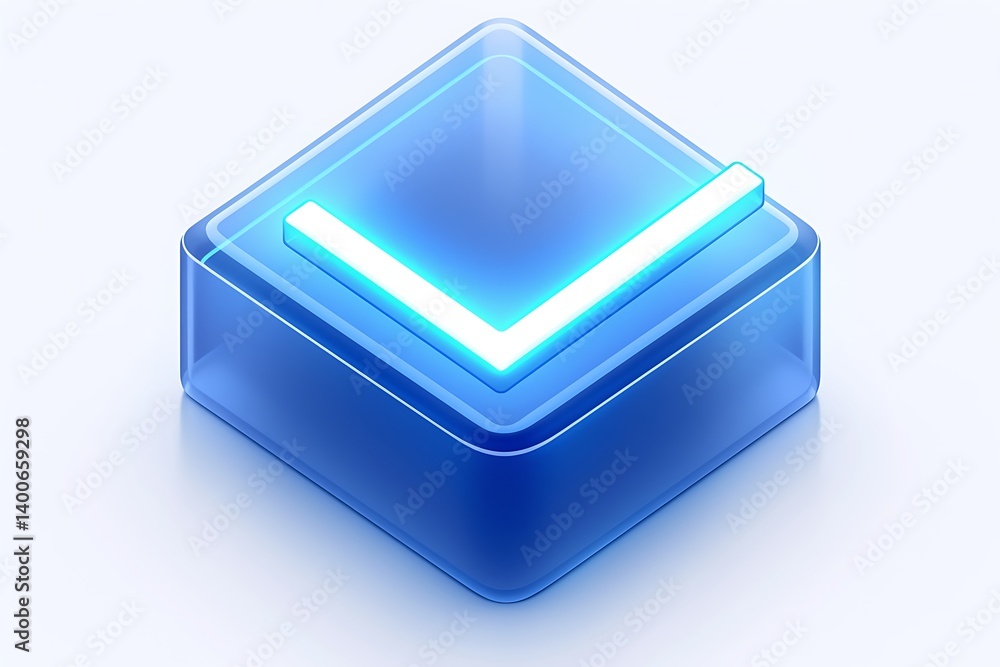3D Checkmark Square Icon