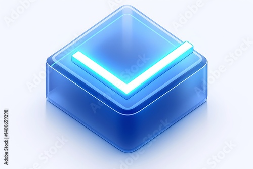 Obraz na płótnie 3D Checkmark Square Icon w salonie