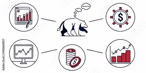 Bear Market Stock Analysis: Financial Charts, Graphs, Investment Data