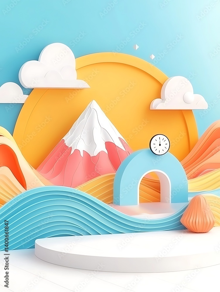 3D Landscape Display Stand