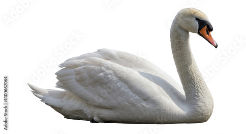 Fototapeta Naklejka Na Ścianę i Meble -  Isolated White Swan