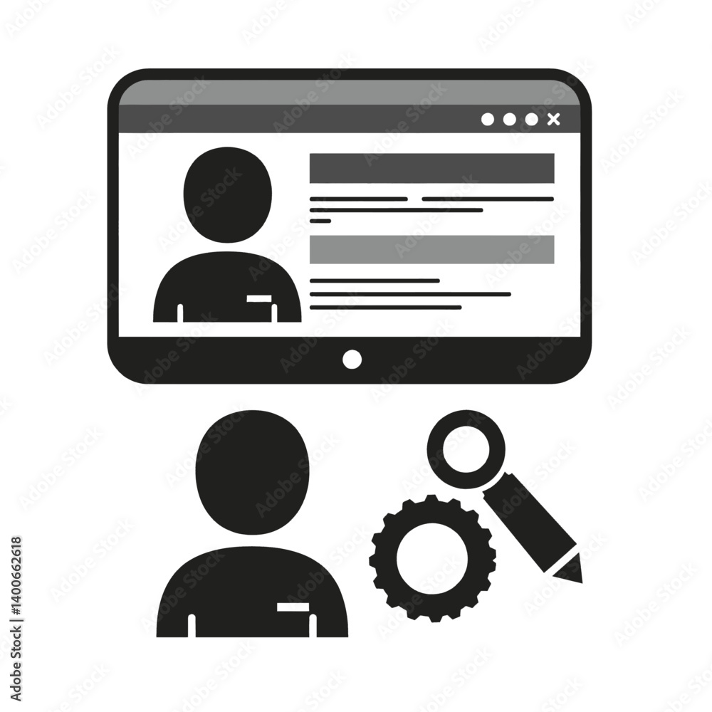 Digital Identity: A clean, illustrative depiction of a digital profile interface, symbolizing online identity and personalization. Digital Identity: A clean, illustrative depiction of a digital profile interface, symbolizing online identity and personalization.