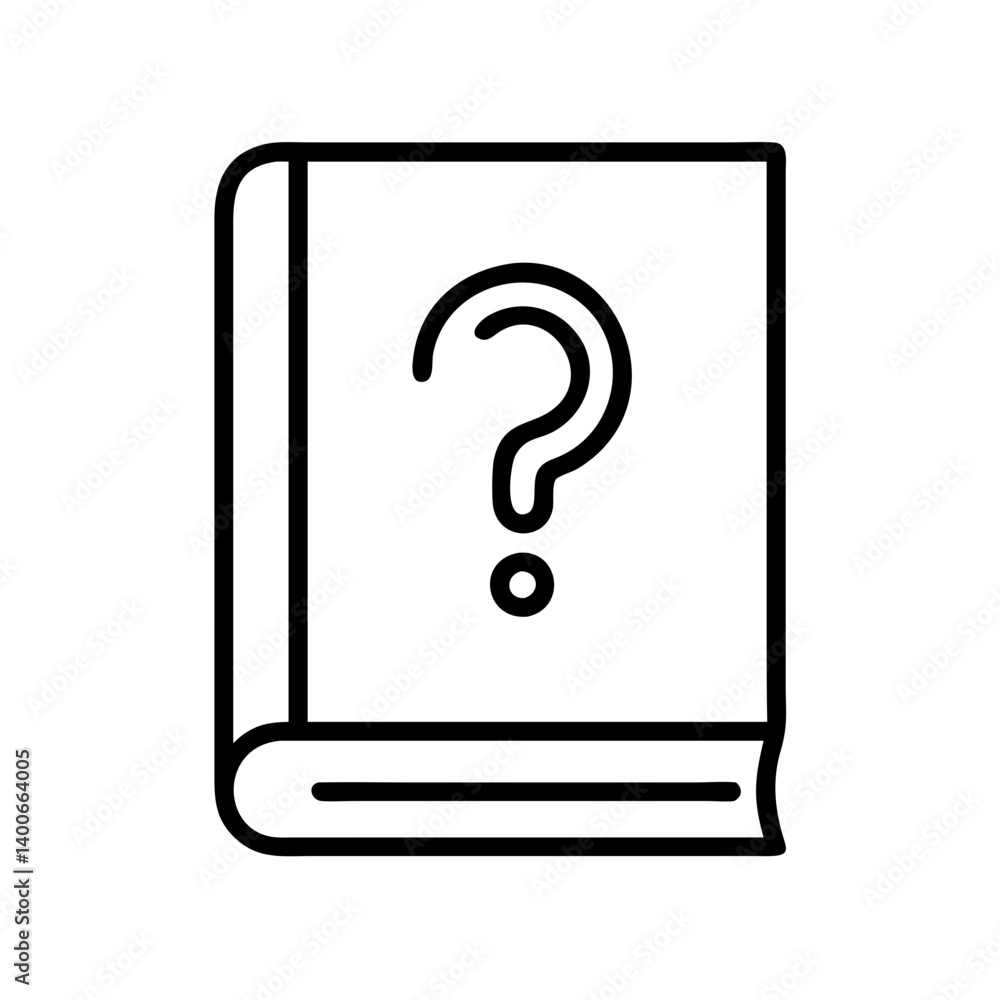 Question mark book icon vector illustration, education and knowledge concept, learning symbol design Question mark book icon vector illustration, education and knowledge concept, learning symbol design