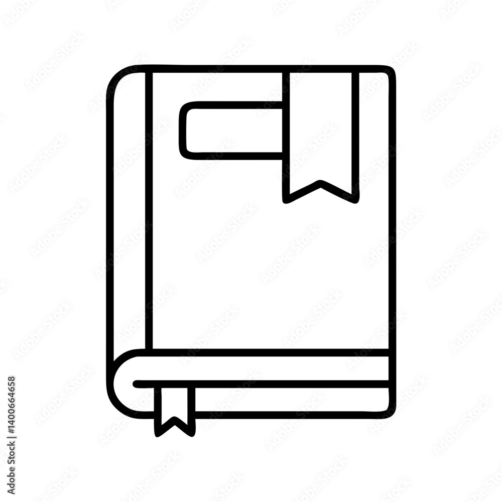 Book icon vector illustration, open book with bookmark, reading book icon, book graphic design Book icon vector illustration, open book with bookmark, reading book icon, book graphic design