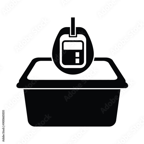Isolated Glyph Icon Of Deep Fryer For Fast Food Preparation Vector Design
