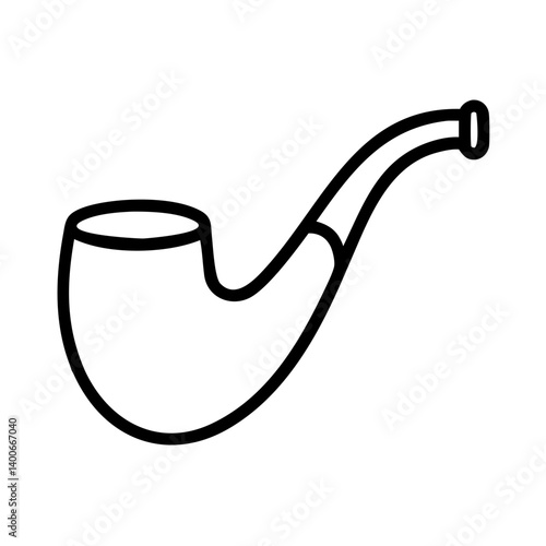 Tobacco smoking pipe vector illustration classic design for smokers and pipe enthusiasts artwork style