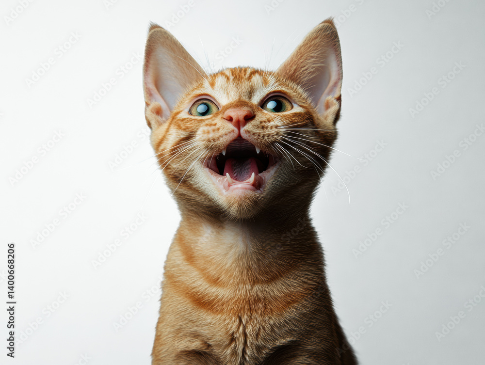 A high-resolution studio photograph of an adorable smile Sphynx cat on a pure white background A high-resolution studio photograph of an adorable smile Sphynx cat on a pure white background