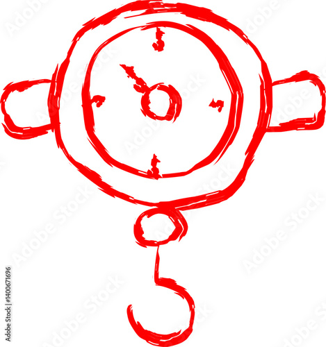 kilograms icon in doodle style