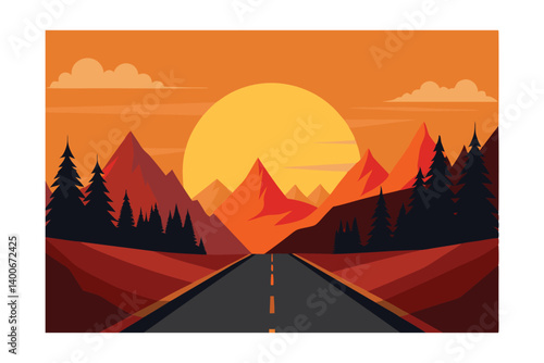 sunrise in mountains