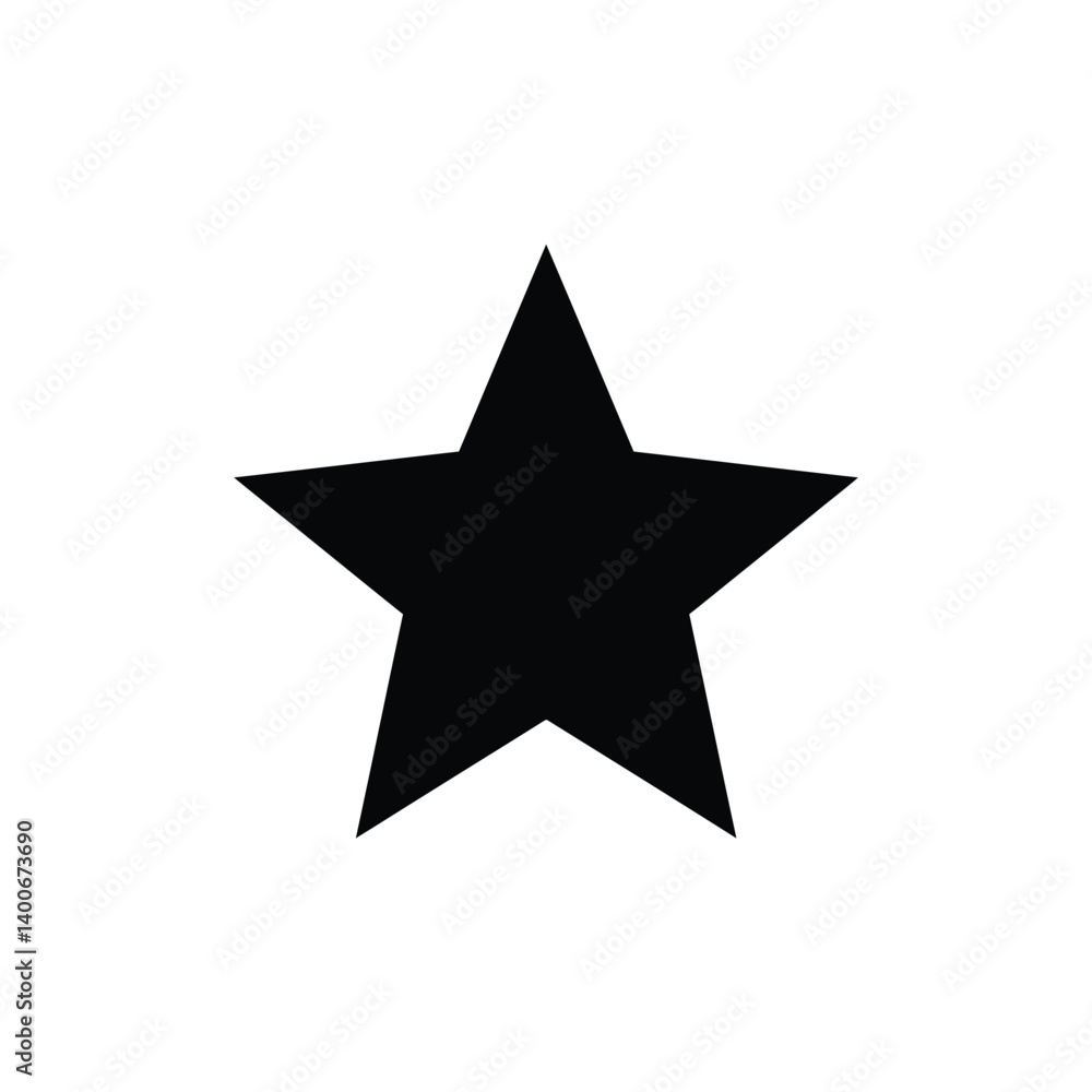 Black Star Icon Isolated On White Background Minimalist Vector Symbol Graphic Black Star Icon Isolated On White Background Minimalist Vector Symbol Graphic