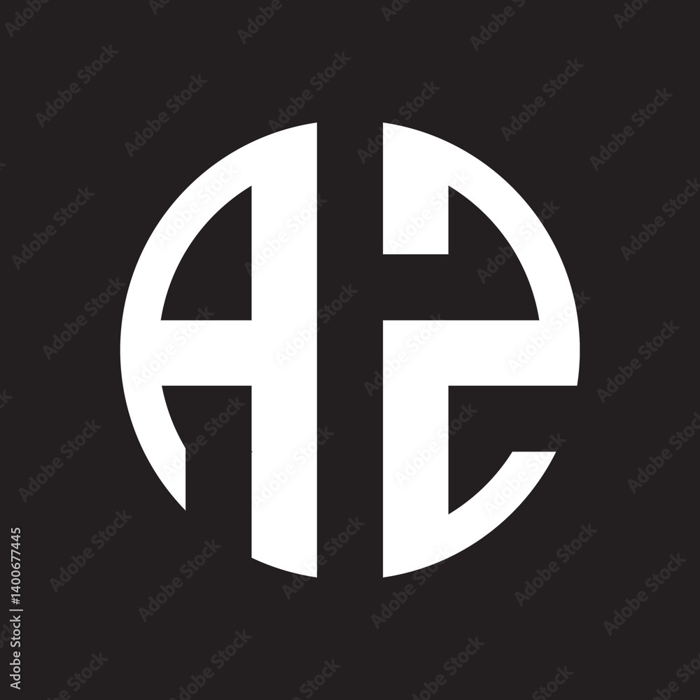PrintA Z Letter Logo Design vector Template. Abstract Letter A Z Logo Design white and black background PrintA Z Letter Logo Design vector Template. Abstract Letter A Z Logo Design white and black background